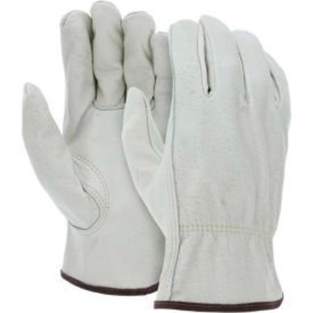 MCR SAFETY Memphis 3215M Economy Leather Driver Gloves, Medium, Beige 3215M